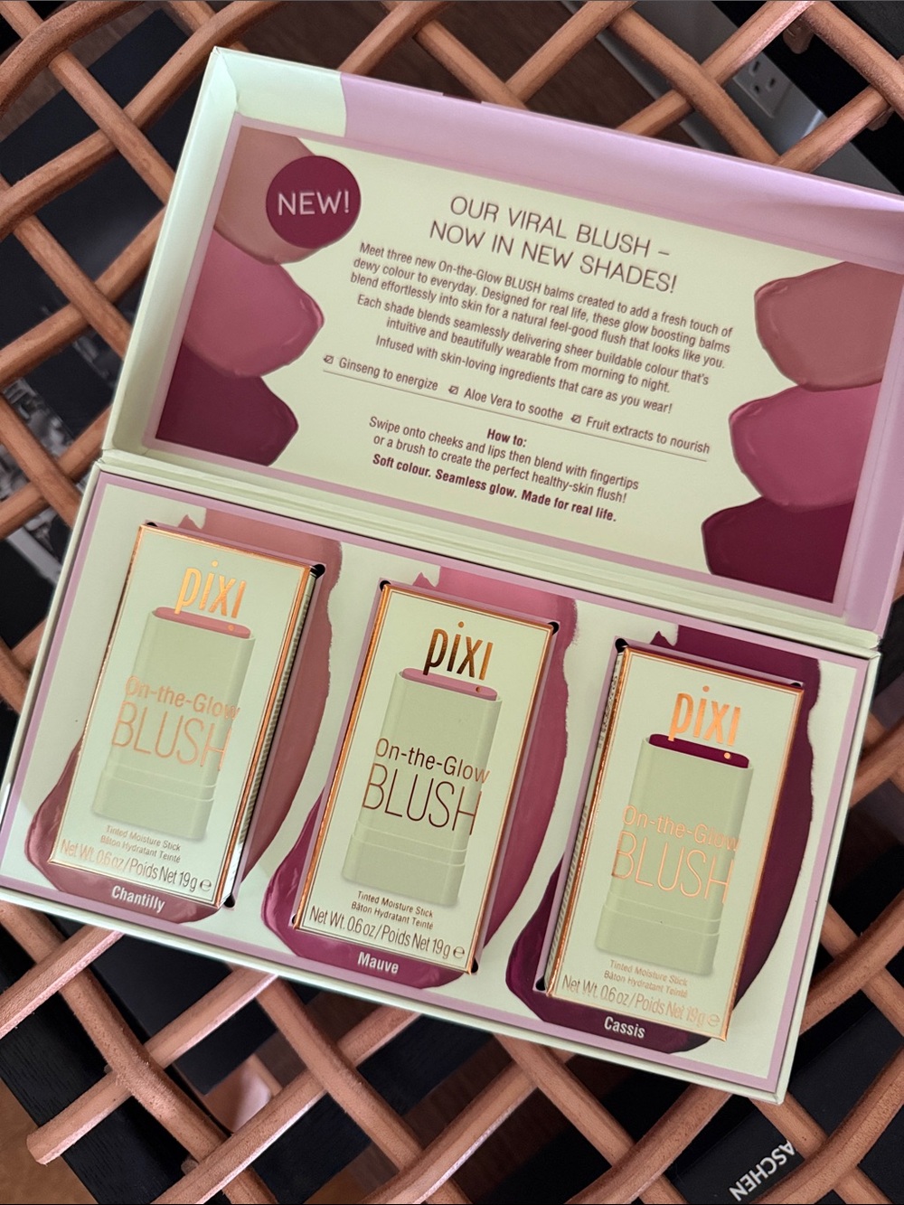 Pixi Blush Pink with Mint Accent Portable Charger